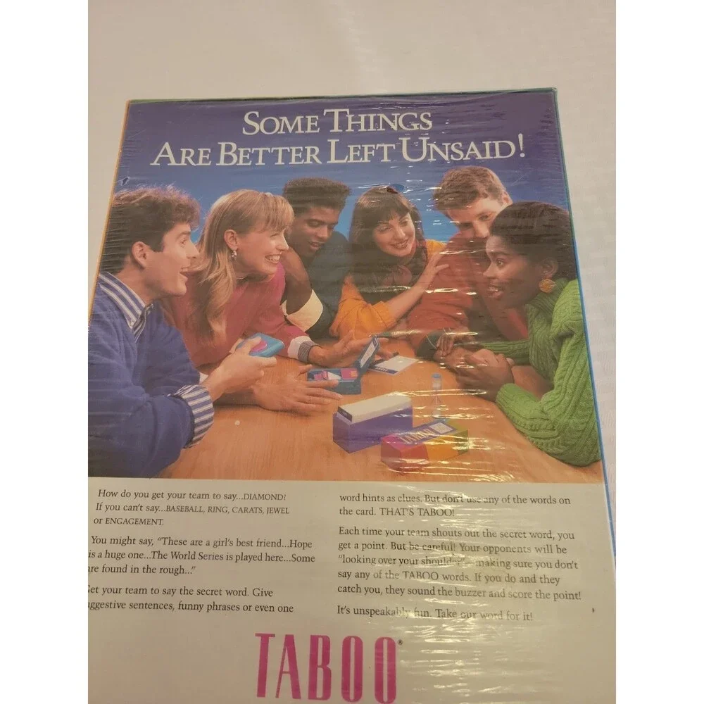 VTG TABOO Board Game Unspeakable Fun 100% New Sealed Year 2000